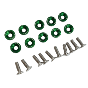 Arandela Tornillo de Aluminio Verde (Pack 10 unidades)