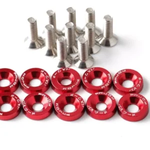 Arandela JDM con tornillos – pa color: roja