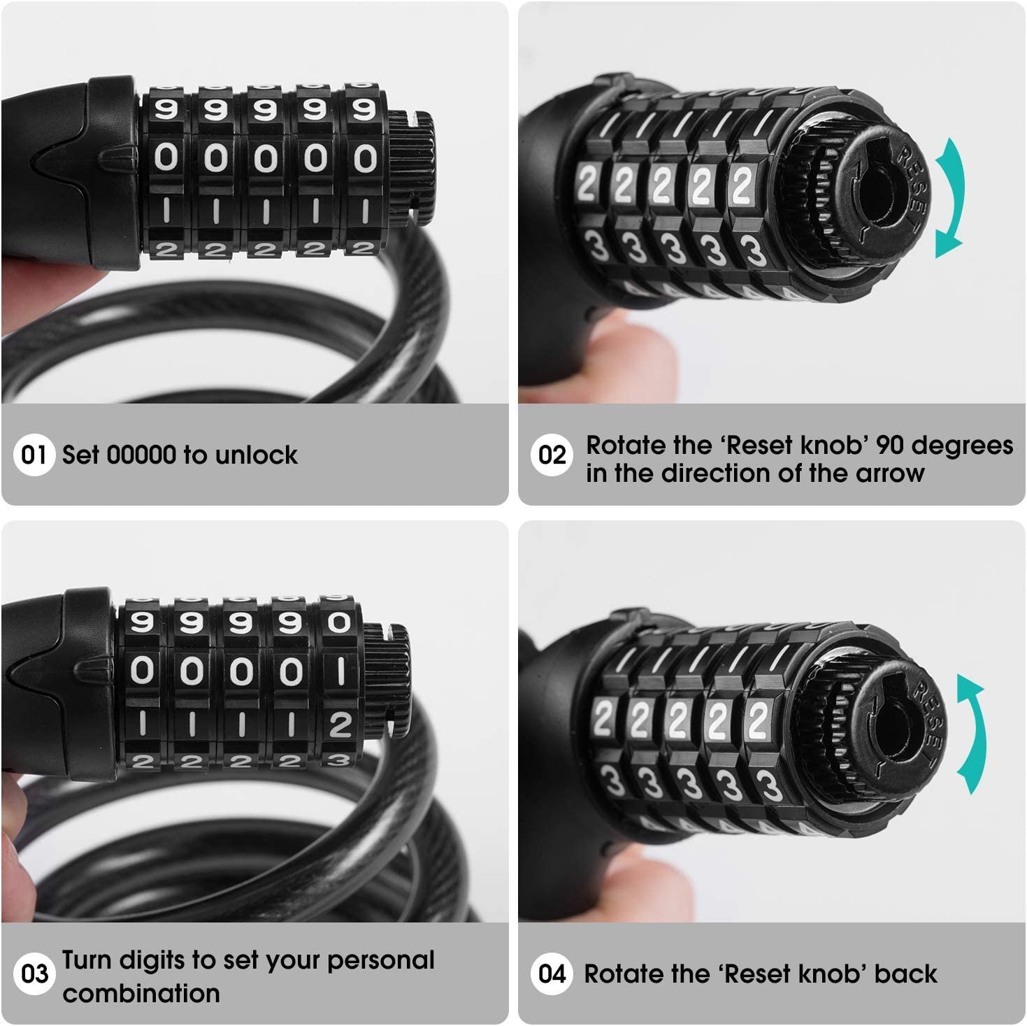 Candado de Cable Antirrobo Para Bici y Patinete - Imagen 2
