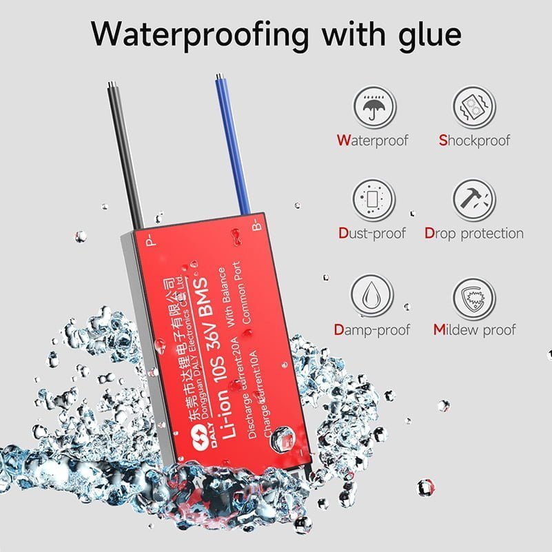 BMS DALY 10S 36V 20A Li-ion Batería - Imagen 3