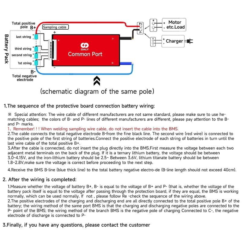 BMS DALY 10S 36V 20A Li-ion Batería - Imagen 5