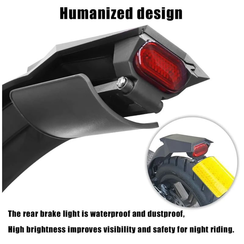 Guardabarros corto con matricula para patinete – pa color: roja - Imagen 2