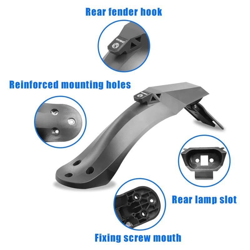 Guardabarros corto con matricula para patinete – pa color: roja - Imagen 4