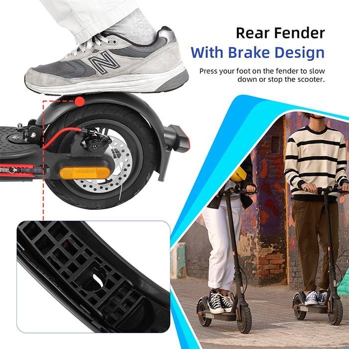 Guardabarros trasero con intermitente Aluminio para Xiaomi M365/Pro /Pro2/1S/MI3 (negro) - Imagen 3