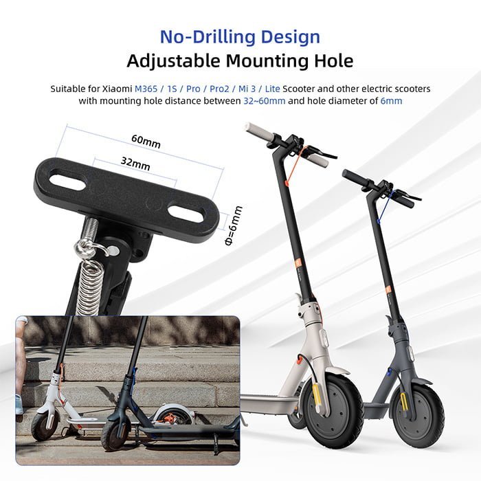 Pata de cabra ajustable para Xiaomi M365/Pro /Pro2/1S/MI3 (Negro) - Imagen 4