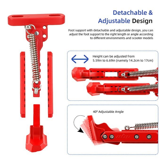 Pata de cabra ajustable para Xiaomi M365/Pro /Pro2/1S/MI3 (rojo) - Imagen 2