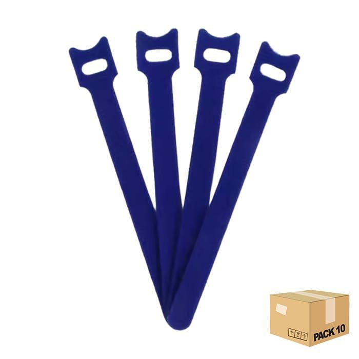 Bridas del velcro reutilizable 12x150mm – pa color: azul