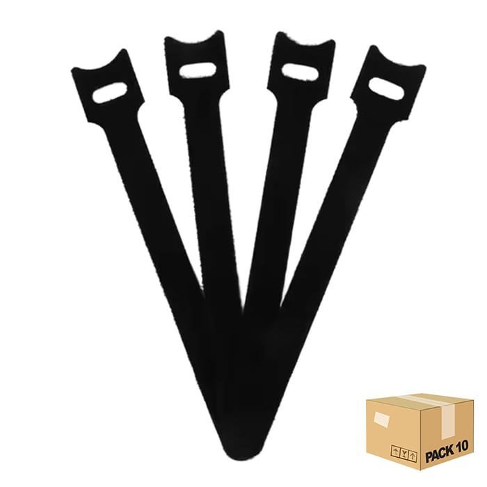 Bridas del velcro reutilizable 12x150mm – pa color: negro