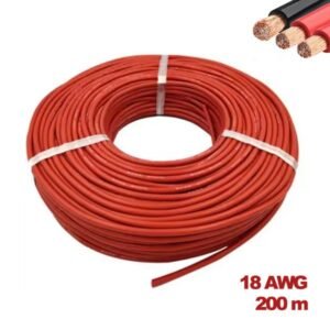 Cable 18AWG 200M Rojo
