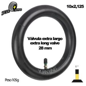 Cámara de aire 10x2,125 con Válvula extra larga [Yuanxing]