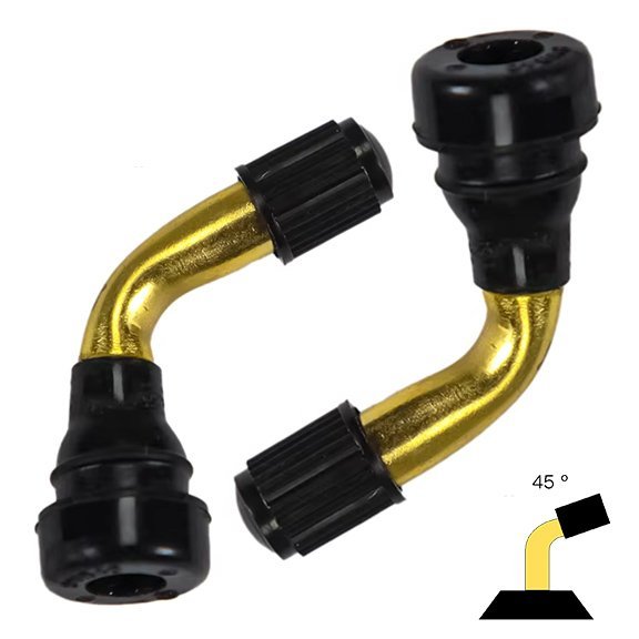 Válvula Tubeless Torcida 45º PVR 40