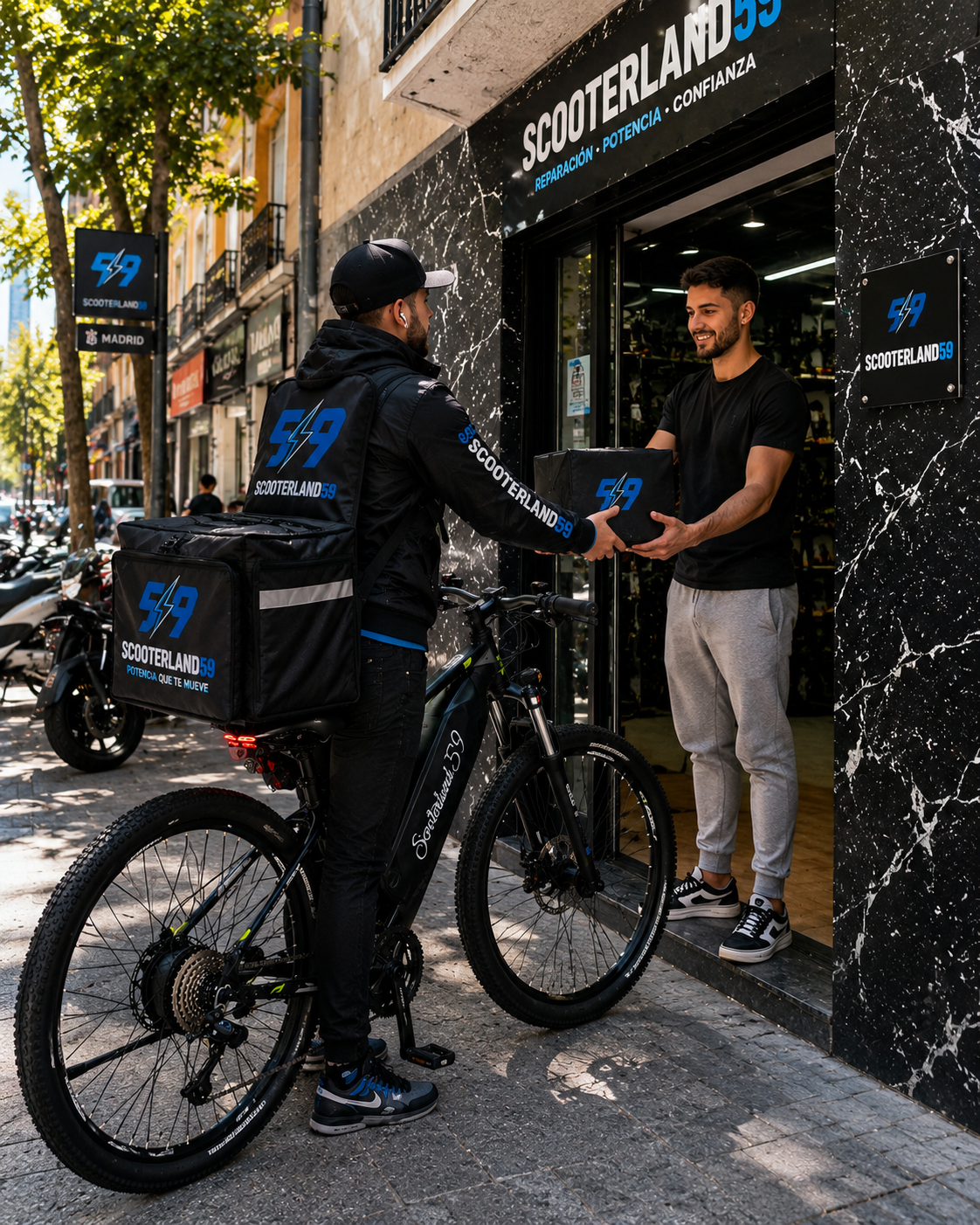 Bicicleta eléctrica preparada para delivery